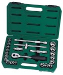 SATA SA09060 Trusa capete chei tubulare 1/2 inch si accesorii 24 piese