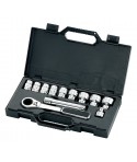 SATA SA09133 Trusa capete chei tubulare 1/2 inch cu antrenor cu clichet special 12 piese