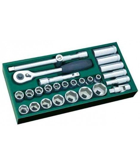 SATA SA09903 Set capete chei tubulare 1/2 inch si accesorii 27 piese
