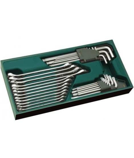 SATA SA09906 Set chei combinate si chei locas hexagonal 30 piese