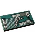 SATA SA09906 Set chei combinate si chei locas hexagonal 30 piese