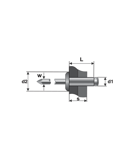BRALO Pop-nituri standard cu cap bombat din aluminiu 4.0mm