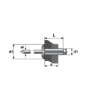 BRALO Pop-nituri standard cu cap bombat din aluminiu 6.0mm