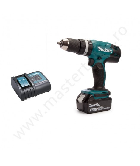 MAKITA DHP453RFX8 Masina de gaurit si insurubat cu percutie cu acumulator Li-Ion 18V 3Ah