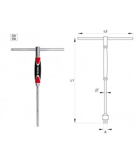 Adaptor tip "T" cu maner rotativ Yato