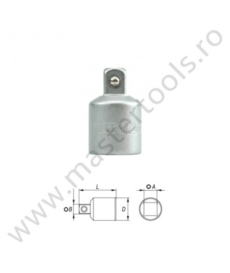 Adaptor patrat interior 1/2 patrat exterior cu bila 3/8 Yato YT-1255