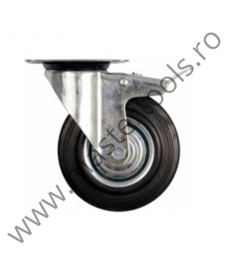 VOREL 87322 Roata mobila din cauciuc cu frana 100 mm 60 kg