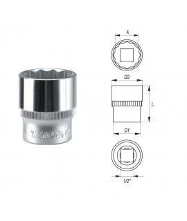 Cheie tubulara bihexagonala 1/2" Yato