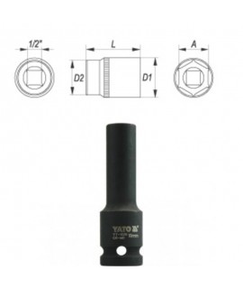 Cheie tubulara hexagonala impact lunga 28 mm prindere 1/2 YATO YT-1048