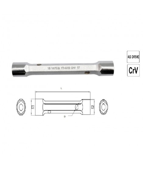 Cheie tubulara pentru tevi 16x17 mm YATO YT-4919