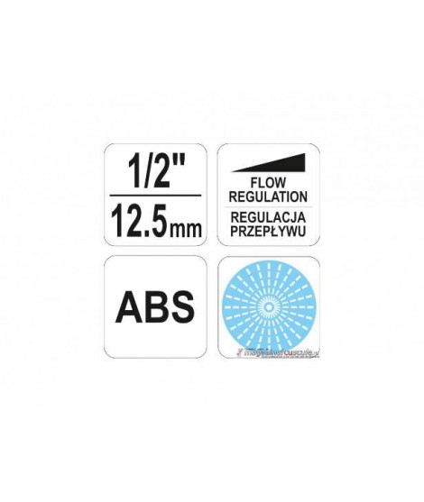 Flo 89274 Aspersor plastic cu 3 brate prindere 1/2