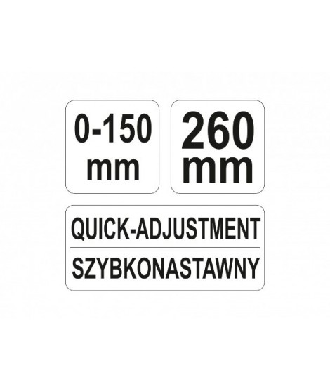 YT-21570 Yato Cleste autoblocant cu picior 260 mm strangere 0-150 mm