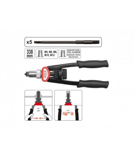 YT-36119 Yato Cleste pentru piulitele nituibile M5 M6 M8 M10 M12