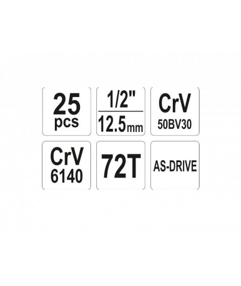 YT-38741 Yato Trusa tubulare prindere 1/2 25 bucati