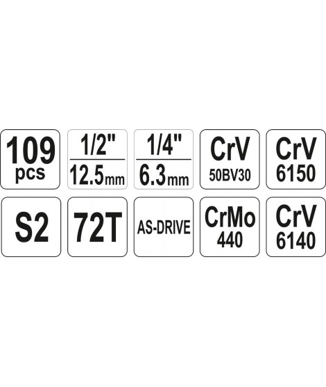 YT-38891 Yato Trusa tubulare si chei  prindere 1/2,1/4,3/8