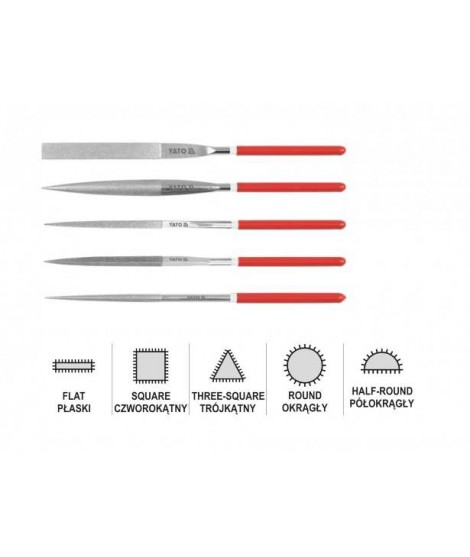 YT-6156 Yato Set 5 pile diamantate 180 mm