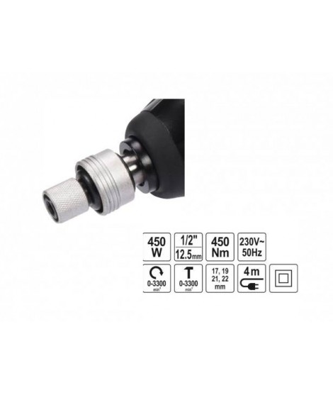 YT-82020 Yato Pistol de insurubat cu impact putere 450 Nm prindere 1/2