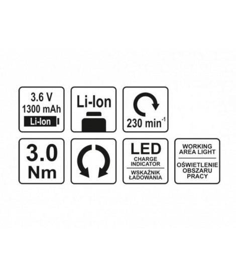 YT-82760 Yato Surubelnita acumulator Li-ion 3.6V prindere hexagon 1/4