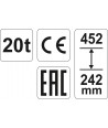 YT-17007 Yato Cric hidraulic ridicare maxim 20 T inaltime 242 - 452 mm