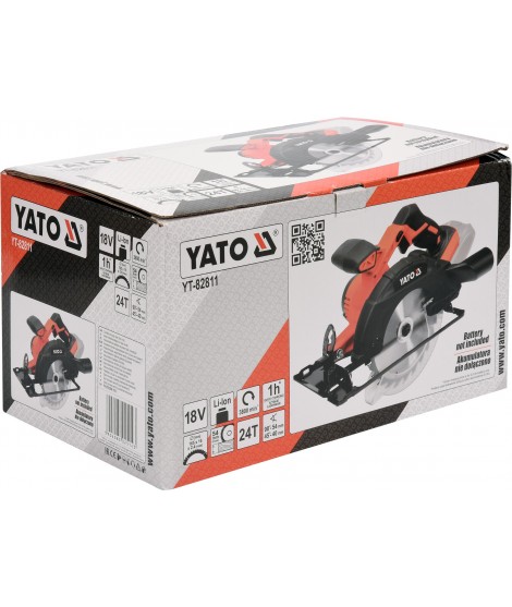 YT-82811 Yato Fierastrau circular disc 165 mm acumulator Li-ion 18 V
