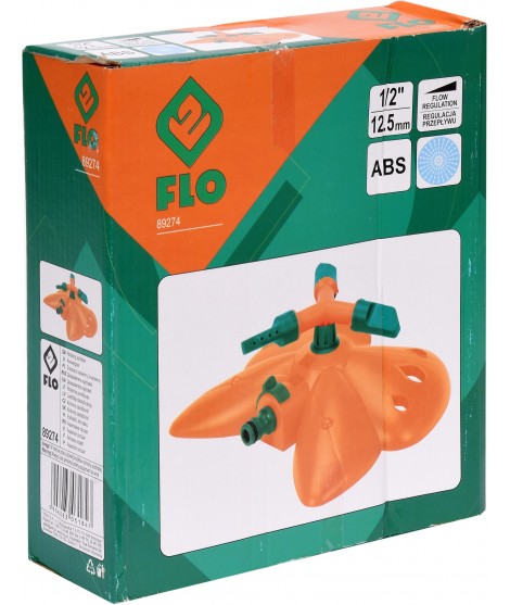 Flo 89274 Aspersor plastic cu 3 brate prindere 1/2