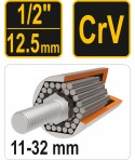 53003 Vorel Cheie tubulara universala 11-32 mm otel Cr-V prindere 1/2