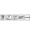 58643 STHOR Trusa tubulare 56 piese, prindere patrat 1/4"