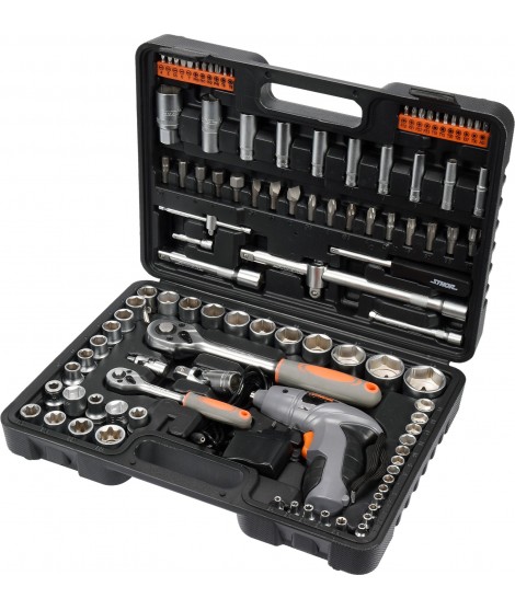 58695 STHOR Trusa tubulare prindere 1/4, 1/2, 3/8 si surubelnita 3.6 V