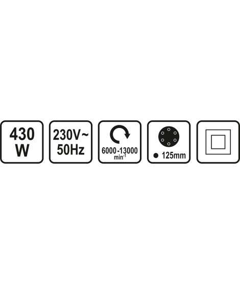 79309 STHOR Slefuitor orbital putere 430 W diametru panza 125 mm