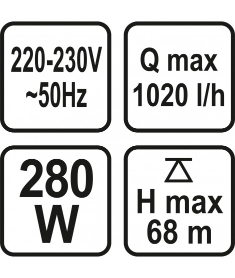 79943 STHOR Pompa submersibila cu membrana 280 W debit maxim 1020 L/h