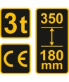 80022 VOREL Cric hidraulic,capacitate ridicare 3 T,inaltime 180-350 mm