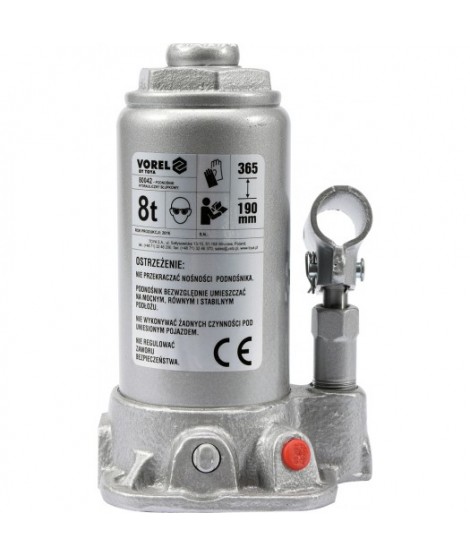 80042 VOREL Cric hidraulic,capacitate ridicare 8 T,inaltime 190-365 mm