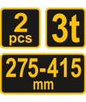 80308 Vorel Cric tip capra capacitate ridicare 3 T inaltime 275-415 mm
