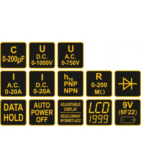 81775 Vorel Multimetru digital universal
