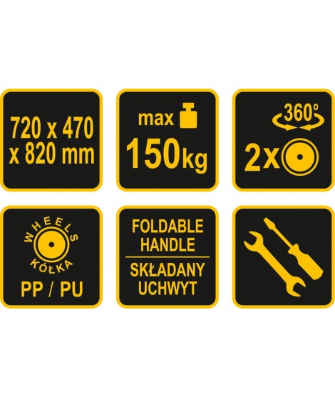 87600 Vorel Carucior pentru transport capacitate incarcare 150 Kg