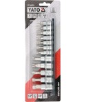 YT-04332 Yato Set 12 biti Torx 37-48 mm cu adaptori prindere 1/4 3/8