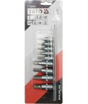 YT-04401 Yato Set 9 biti lungime 37-48 mm adaptori prindere 1/4 si 3/8