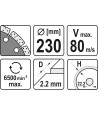 YT-59965 Yato Disc diamantat pentru asfalt dimensiuni 230x 22.2x 2.2mm