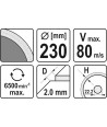 YT-59975 Yato Disc diamantat taiat gresie,faianta 230 x 22.2 x 2 mm