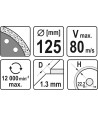 YT-59982 Yato Disc diamantat gresie,faianta,ceramica 125x22.2 x 1.3 mm