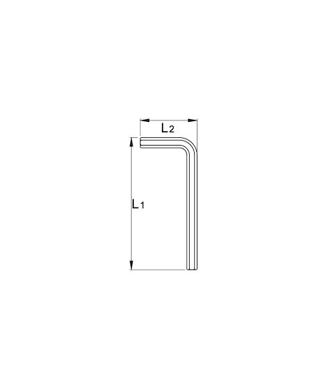 TOPMASTER 390165 Cheie imbus hexagonal pentru insurubat diametru 9 mm