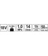 YATO YT-82895 Pistol umflat compatibil cu acumulator Li-ion 18 V  2 Ah