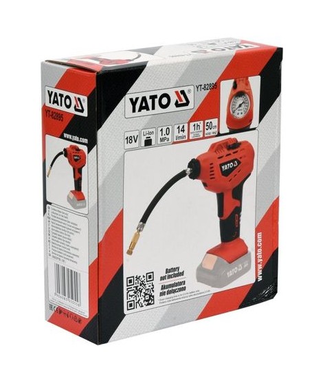 YATO YT-82895 Pistol umflat compatibil cu acumulator Li-ion 18 V  2 Ah