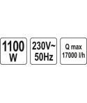 YATO YT-85343 Pompa submersibila debit 17000 l/h putere 1100 W