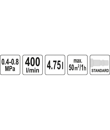 YATO YT-54400 Pistol pentru pulverizare mortare debit 400 l / h