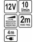 82991 LUND Dus portabil furtun 2 m debit apa 10 l /min