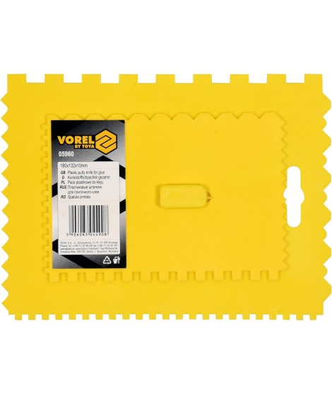 VOREL 05960 Set raclete cu dinti pentru intins, netezit mortare