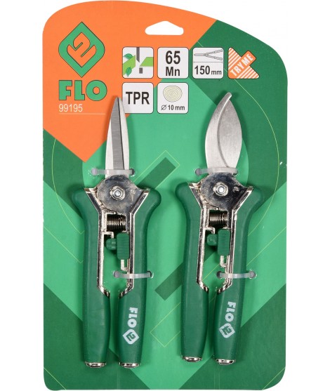FLO 99195 Set 2 foarfece pentru gradina lungime 150 mm