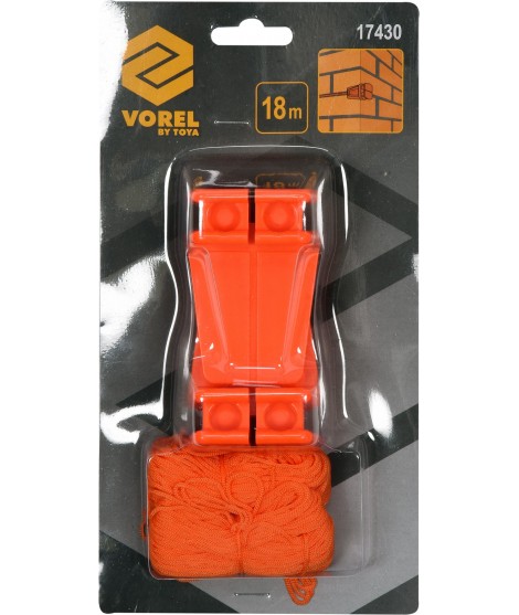 17430 VOREL Set pentru aliniat caramizi, lungime ata 18 m.