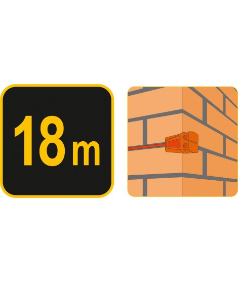 17430 VOREL Set pentru aliniat caramizi, lungime ata 18 m.